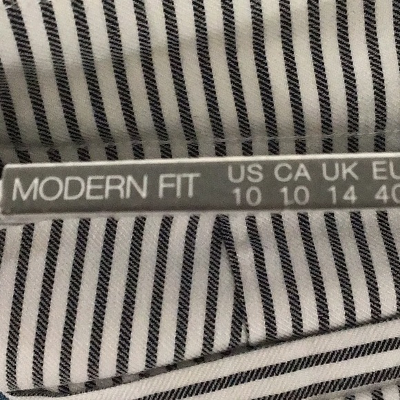 NWT Dalia Modern Fit Striped Pants, Black/Ivory, Stretchy, Size 10 - Picture 7 of 9